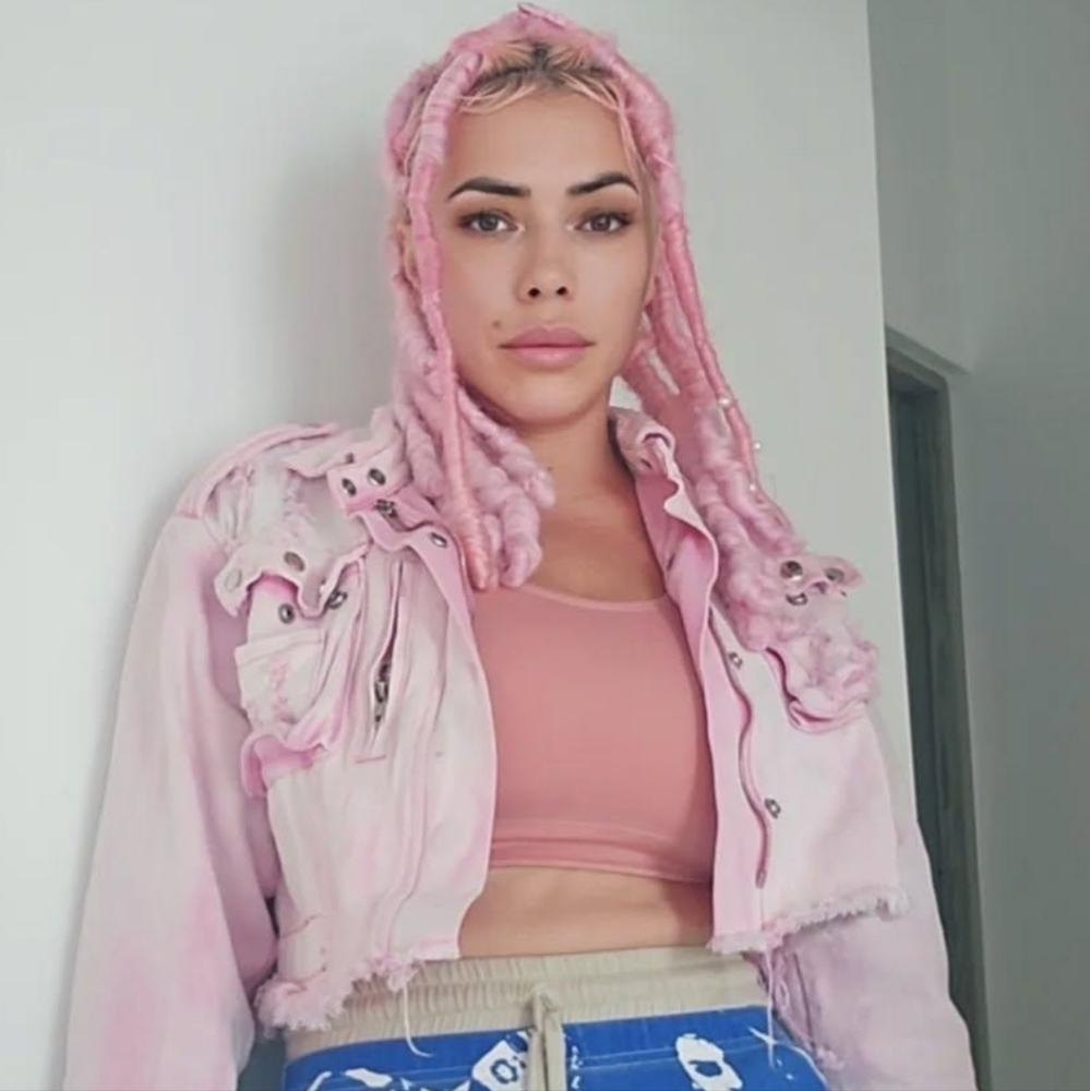 Pink Distressed Jacket - Picture 3 of 3